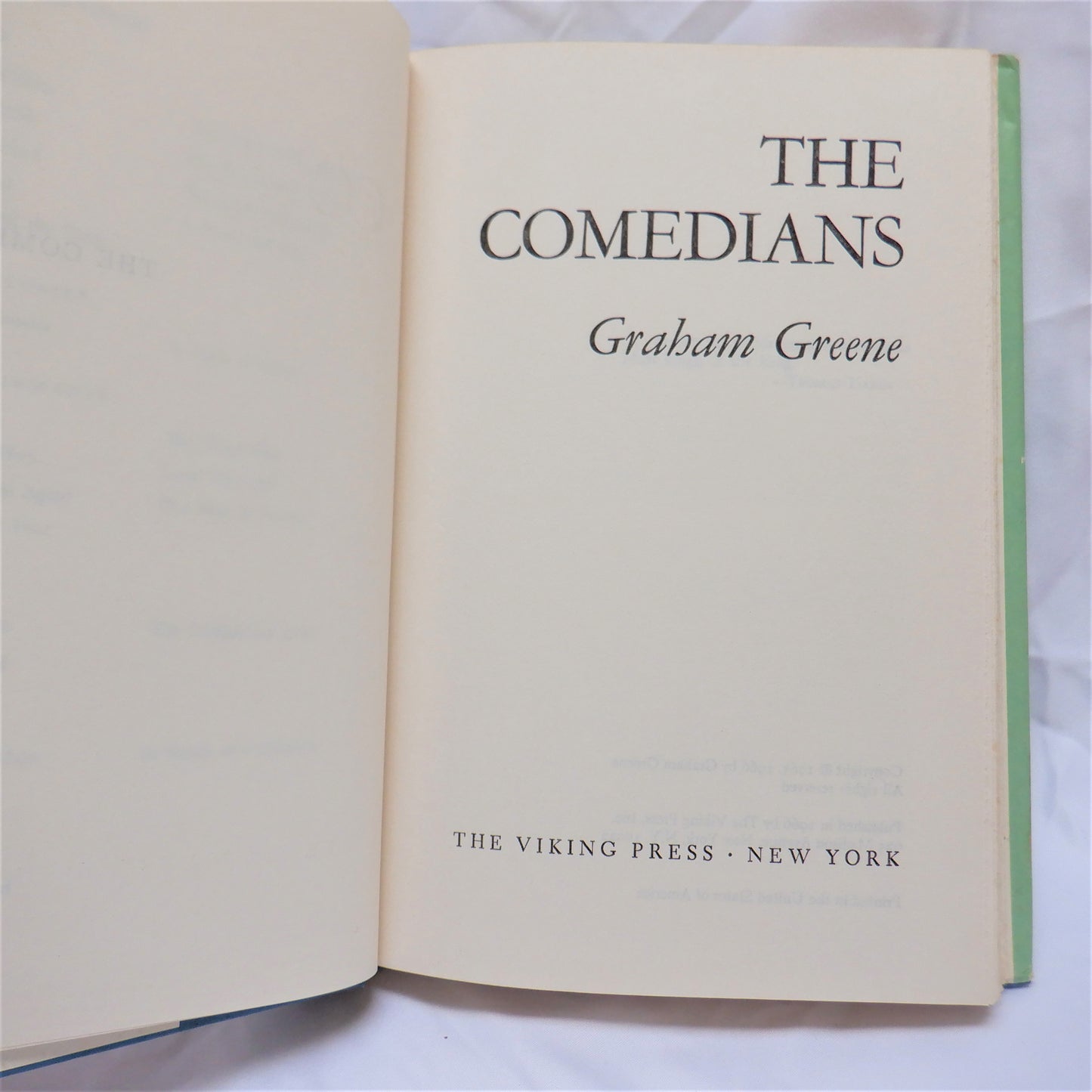 THE COMEDIANS, A Novel by Graham Greene, 1996
