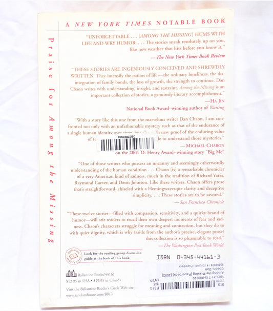 AMONG THE MISSING, A Short Stories Collection by Dan Chaon (1st Ed. SIGNED)