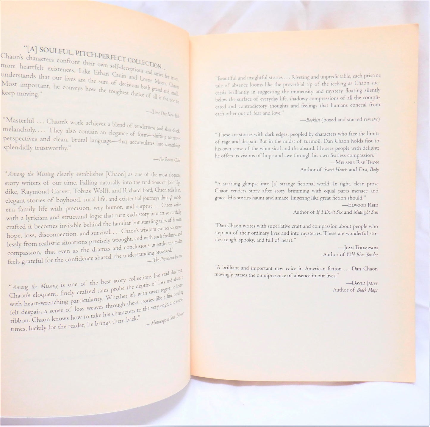 AMONG THE MISSING, A Short Stories Collection by Dan Chaon (1st Ed. SIGNED)