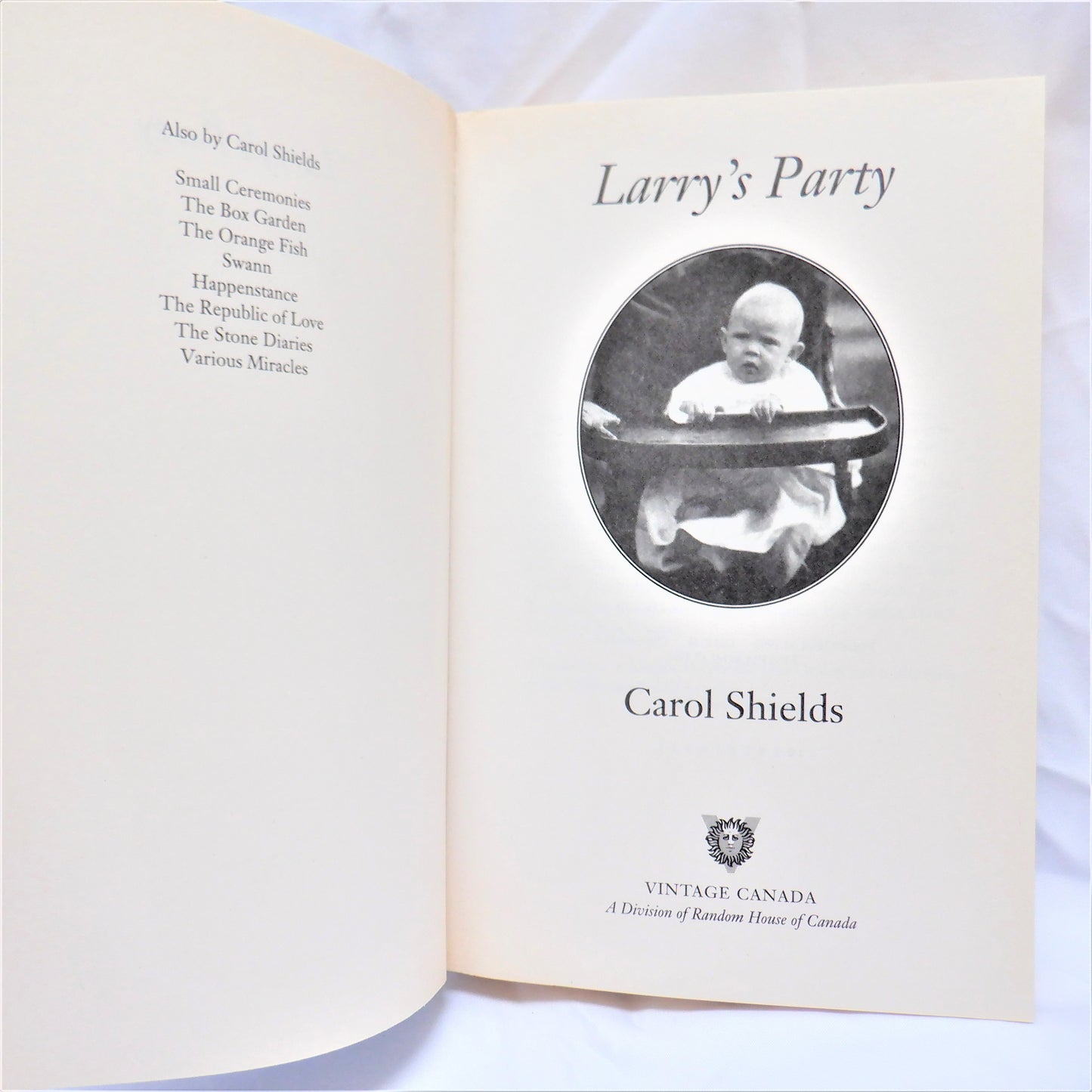 LARRY'S PARTY, A Novel by Carol Shields (1997 1st Ed.)