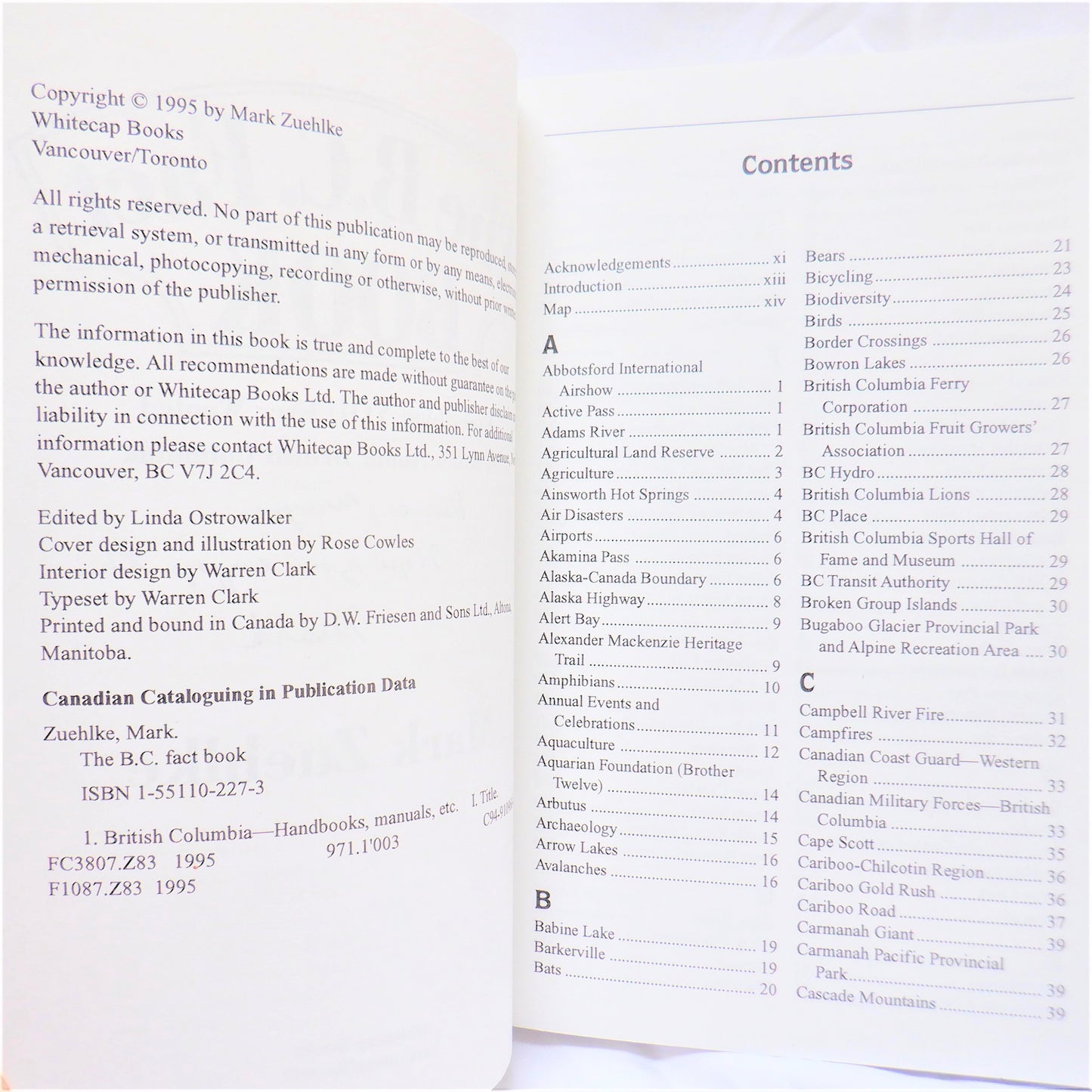 THE B.C. FACT BOOK, Everything You Ever Wanted To Know About British Columbia, by Mark Zuehlke (1st Ed. SIGNED)