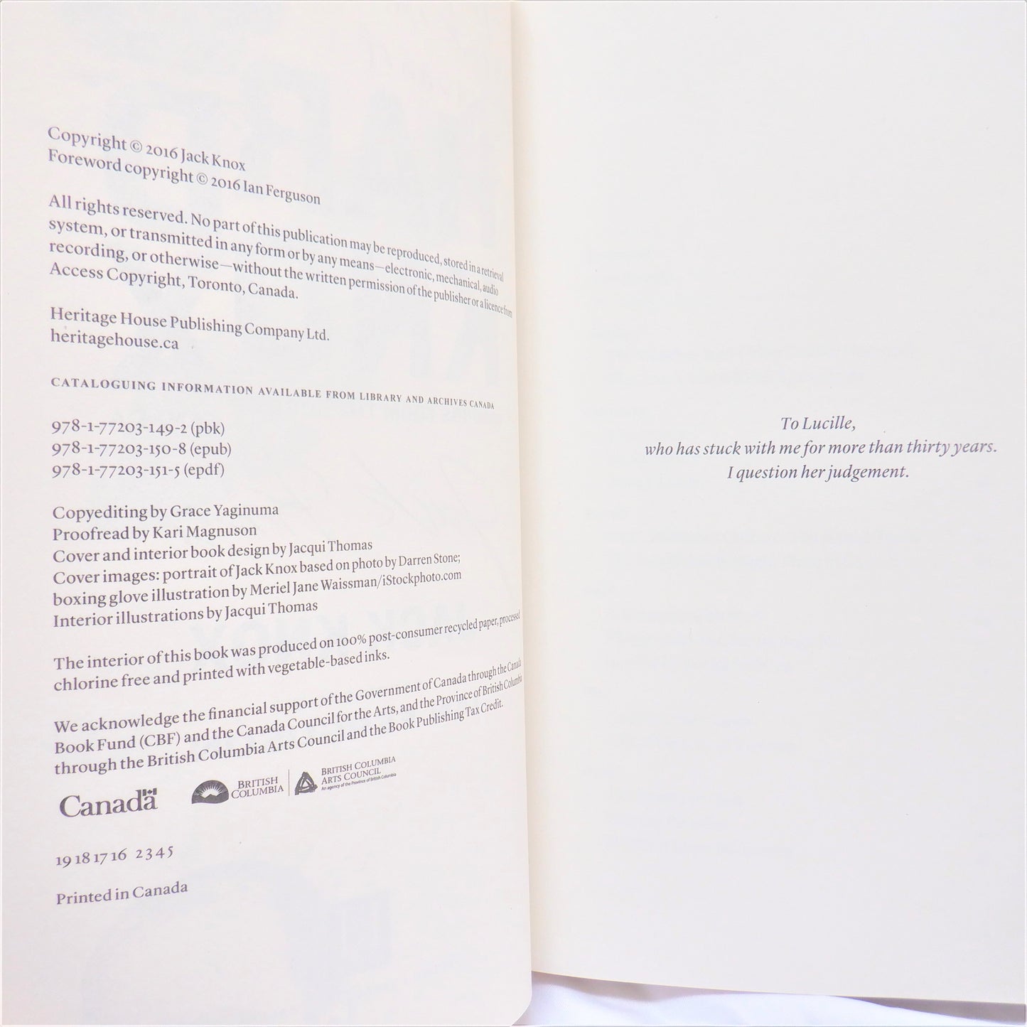HARD KNOX: Musings from the Edge of Canada, by Jack Knox (1st Ed. SIGNED)