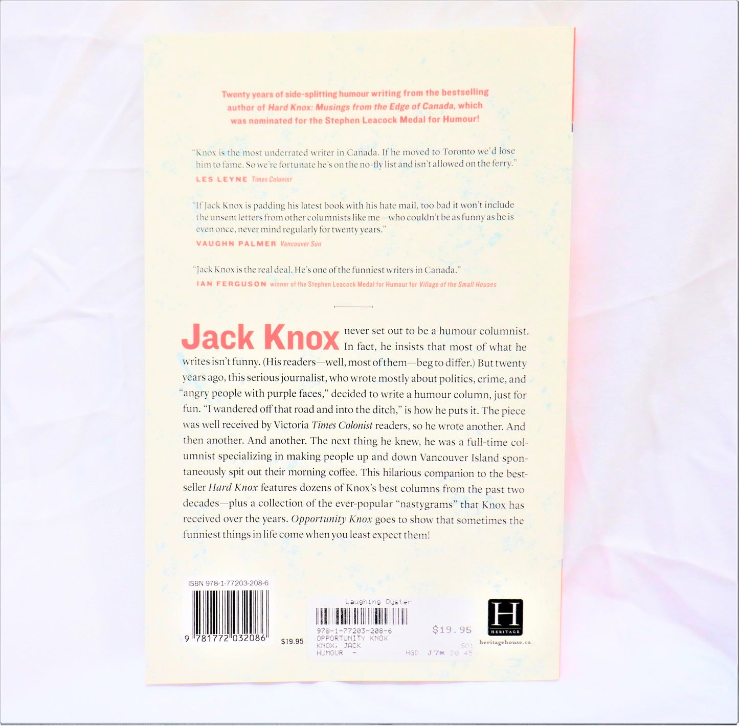 OPPORTUNITY KNOX: Twenty Years of Award-Losing Humour Writing, by Jack Knox (1st Ed. SIGNED)
