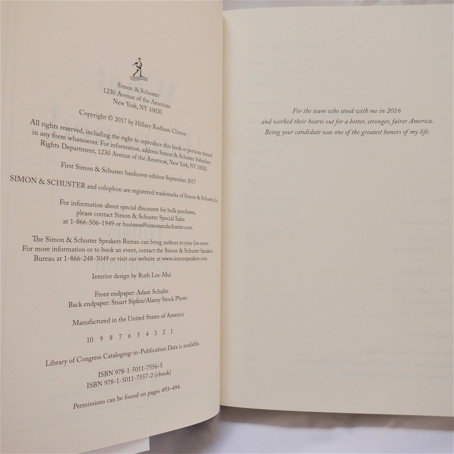 WHAT HAPPENED, by Hillary Rodham Clinton (2017 1st Ed.)