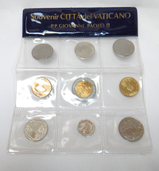 Vatican Souvenir - Souvenir CITTA del VATICANO, PP Giovanni Paolo II, Vintage 9-Coin Collection 1981-1986