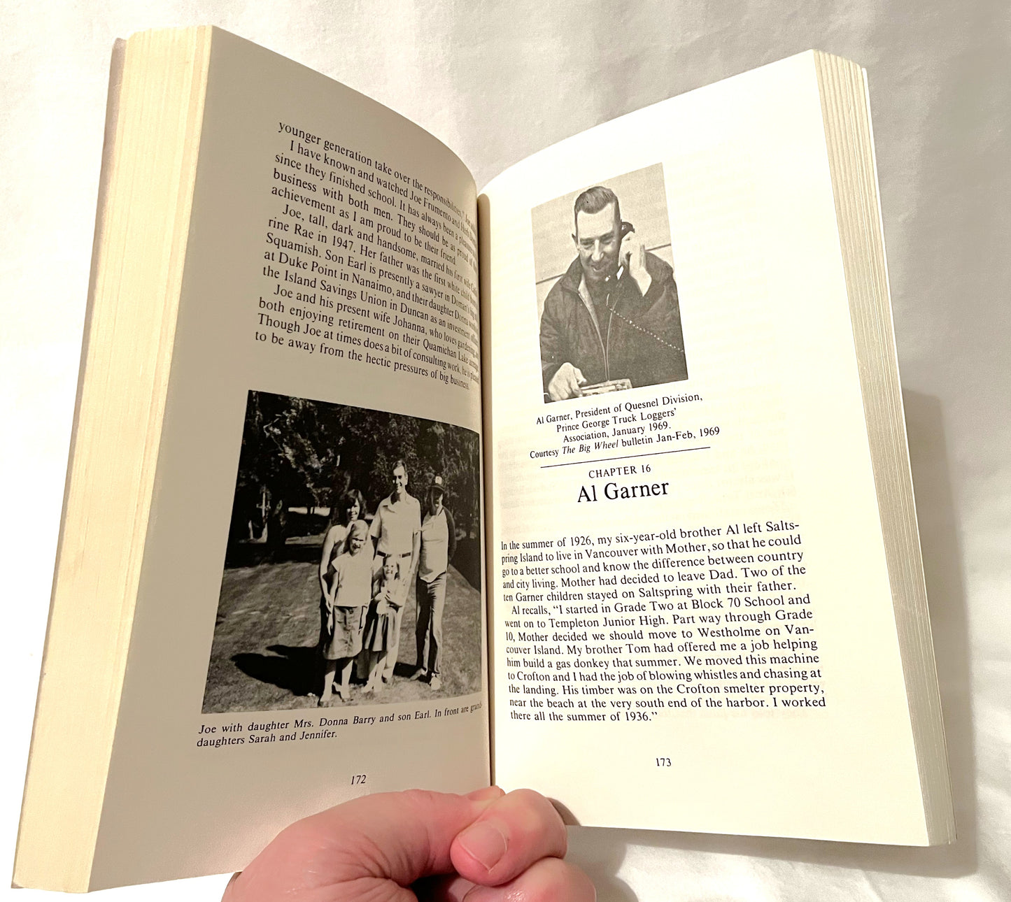 NEVER CHOP YOUR ROPE, A Story of British Columbia Logging and the People Who Logged, by Joe Garner (1989 1st Ed.)