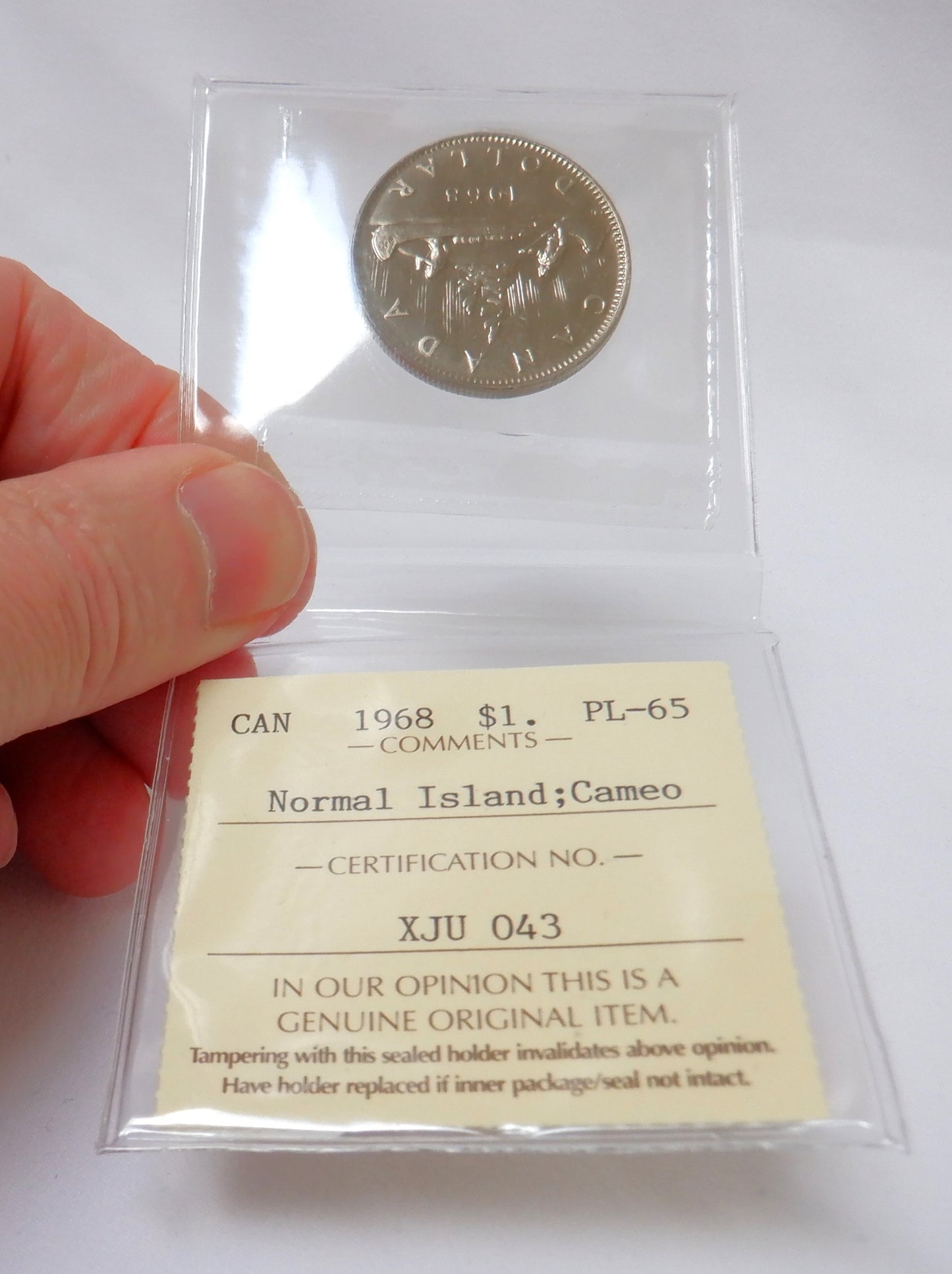 1968 Canadian $1 Coin, MS-64 Graded by ICCS: CANADA VOYAGEUR DOLLAR