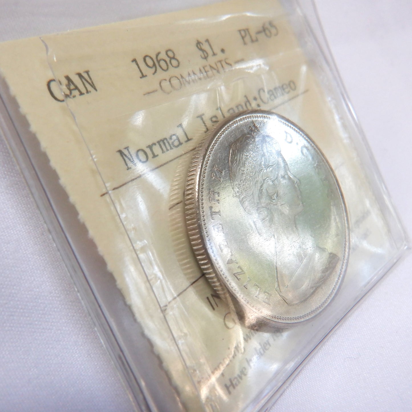 1968 Canadian $1 Coin, MS-64 Graded by ICCS: CANADA VOYAGEUR DOLLAR