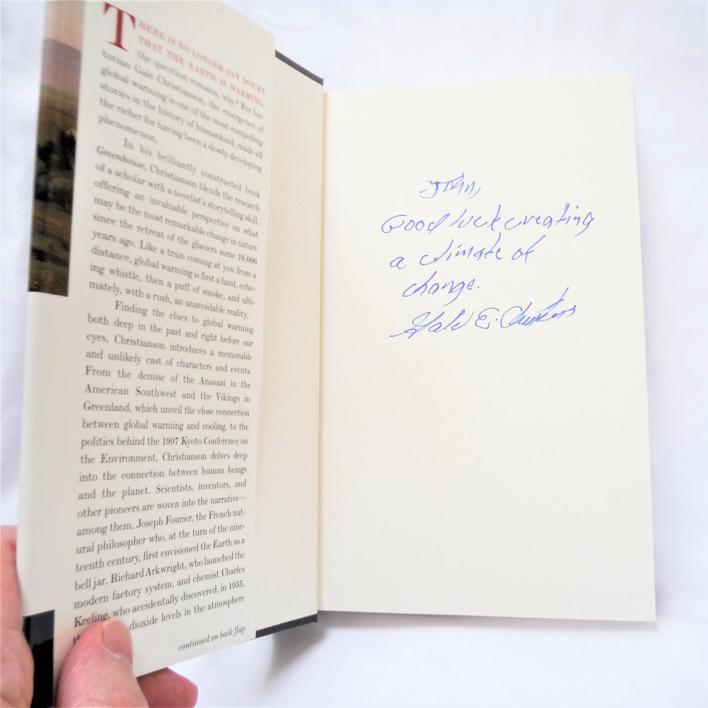 GREENHOUSE, The 200-Year Story of Global Warming, by Gale E. Christianson (1st Ed. SIGNED)