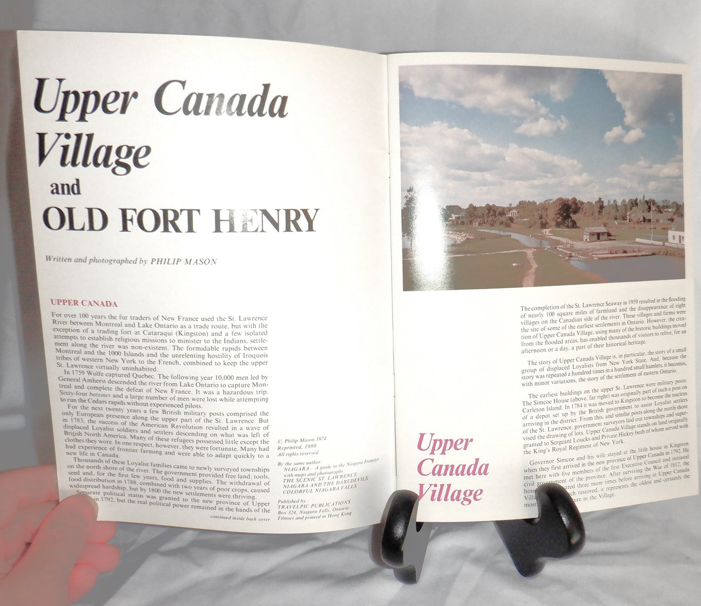 UPPER CANADA VILLAGE and OLD FORT HENRY, Ontario! A TRAVELPIC Publication Souvenir Tourist Guide Book, 1980