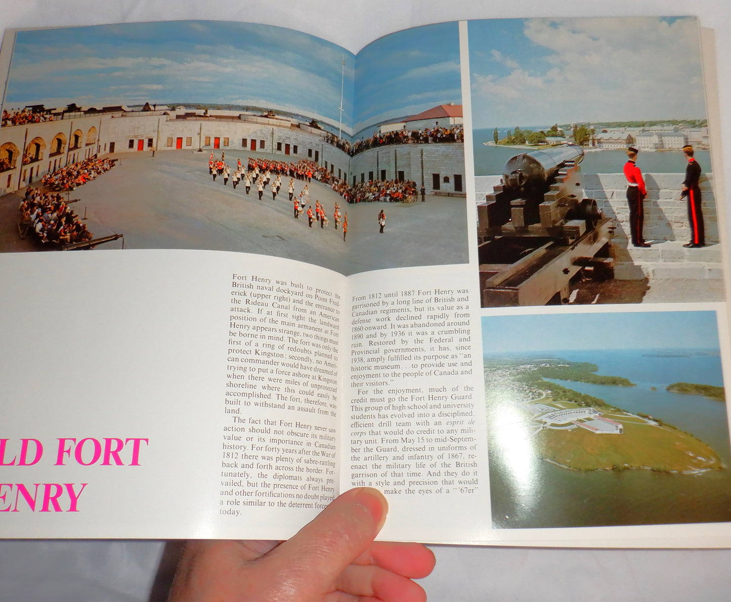 UPPER CANADA VILLAGE and OLD FORT HENRY, Ontario! A TRAVELPIC Publication Souvenir Tourist Guide Book, 1980