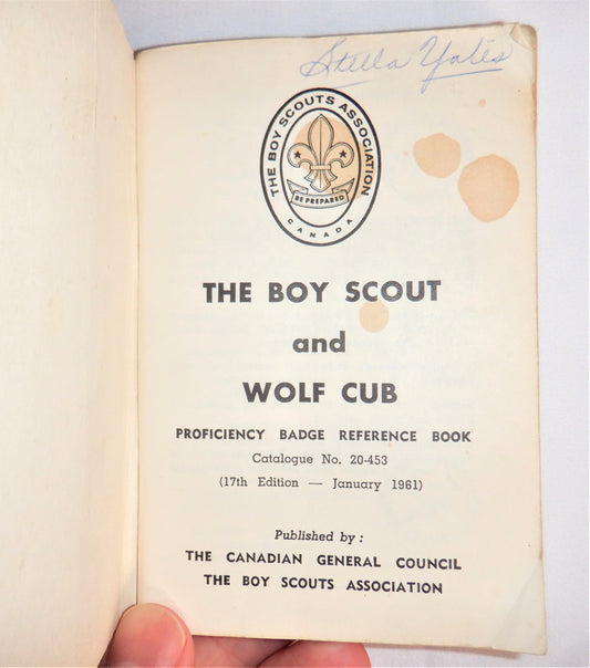 The Boy Scout & Wolf Cub Proficiency Badge Reference Book, 1961
