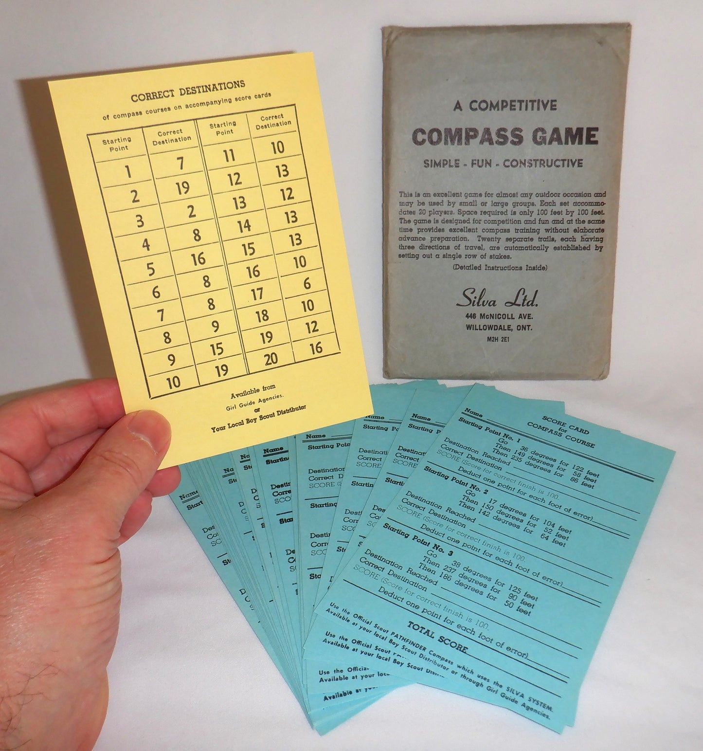 THE COMPASS GAME, A Competitive Game for Boy Scouts & Girl Guides, by Silva Limited Canada, 1970's