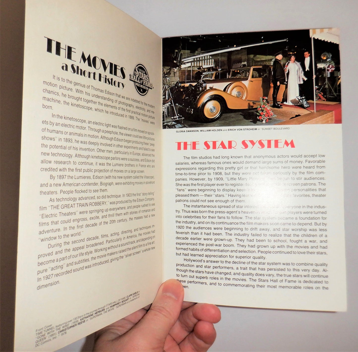 SIX FLAGS - STARS HALL OF FAME, Orlando's Giant Movie-TV Wax Museum Visitor Souvenir Guide Book, 1978