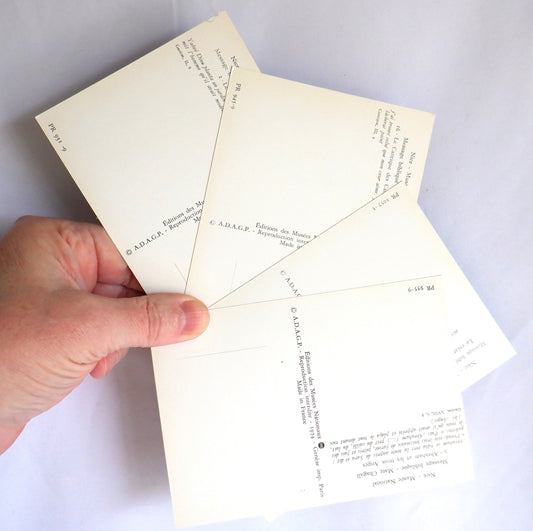 POSTCARD, Set of 4, Stunning Vibrant Paintings by MARC CHAGALL from FRANCE