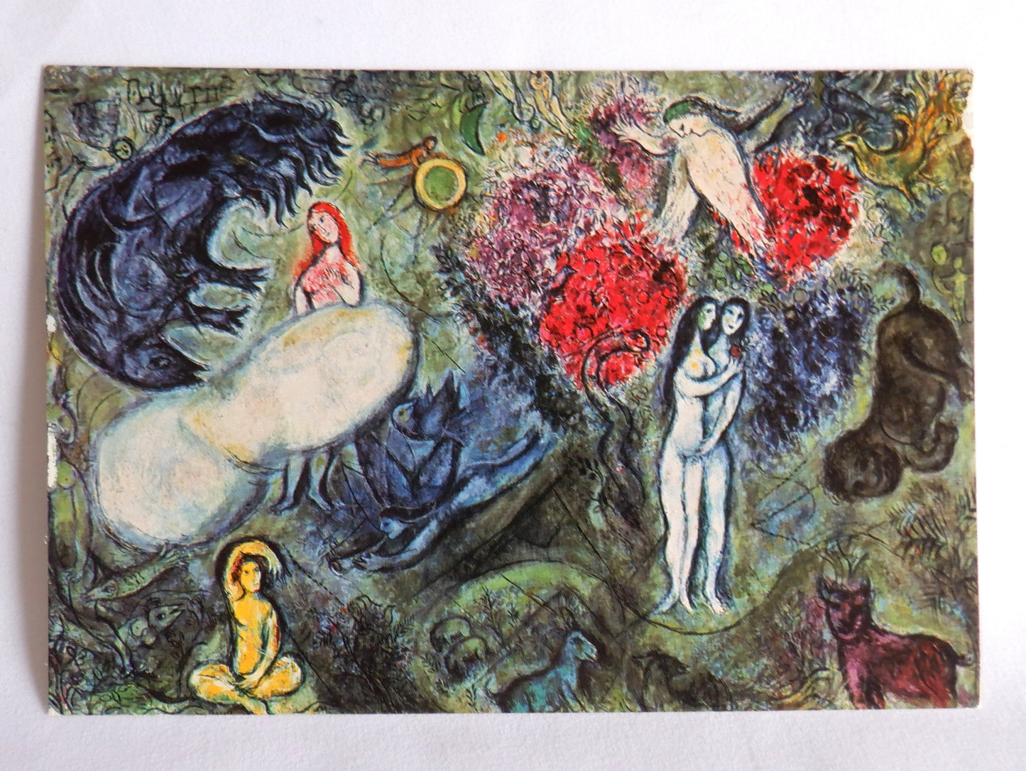 POSTCARD, Set of 4, Stunning Vibrant Paintings by MARC CHAGALL from FRANCE