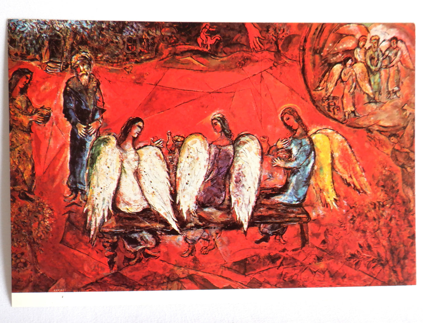 POSTCARD, Set of 4, Stunning Vibrant Paintings by MARC CHAGALL from FRANCE
