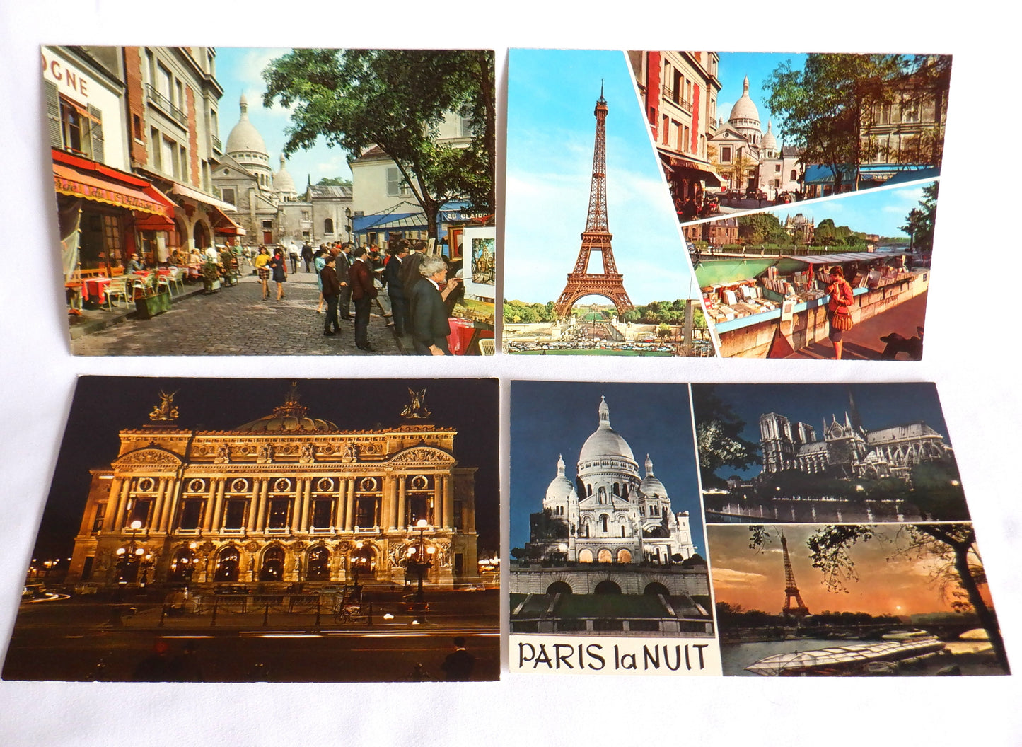 POSTCARD, Set of 4, Various Vintage Colour Postcards from Paris in FRANCE