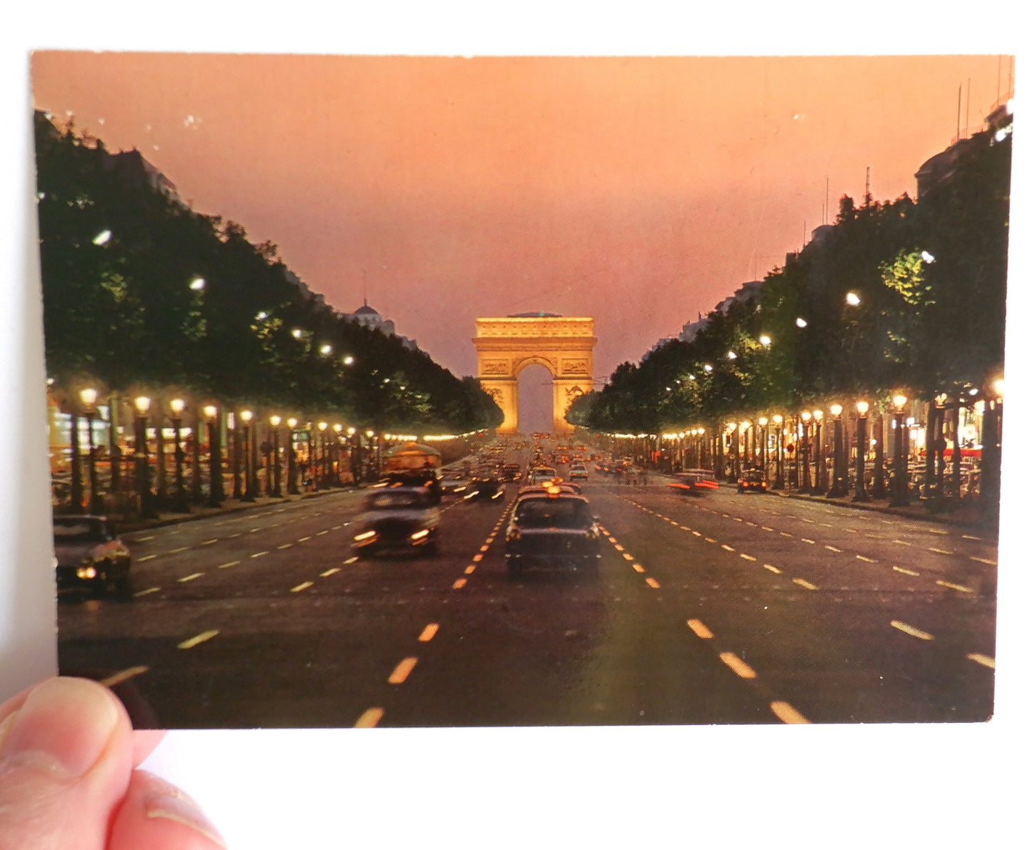 POSTCARD, Set of 2, Vintage Paris Champs-Elysees, Arc de Triomphe in FRANCE