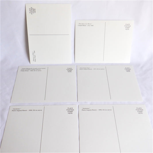 POSTCARD, Set of 5, Vintage Reader's Digest Corporate Art Collection: MONET, RENOIR, & DEGAS