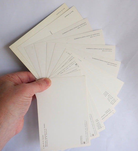 POSTCARD, Set of 12, Vintage Postcards of Various Moscow Buildings, Artwork, Kremlin, RUSSIA