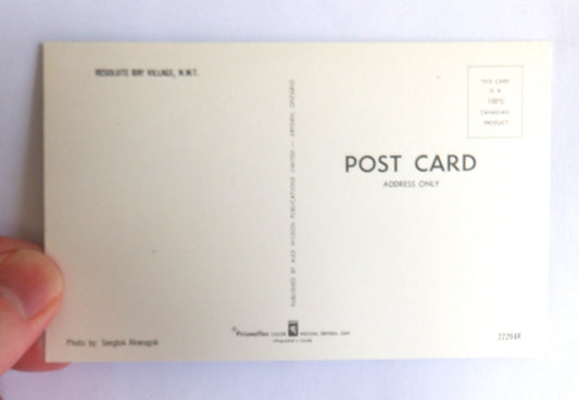 POSTCARD, Set of 1, Vintage Arial Photograph of Resolute Bay Village NWT, CANADA