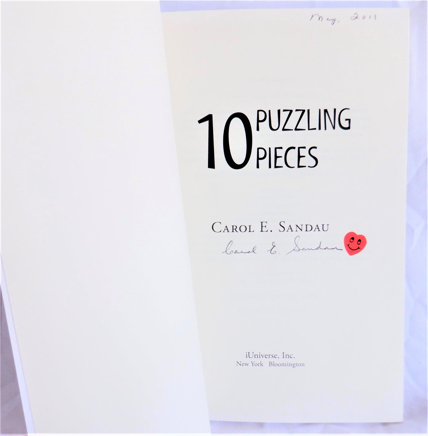 10 PUZZLING PIECES, A Short Story Collection for Young Readers, by Carol E. Sandau (1st Ed. SIGNED)