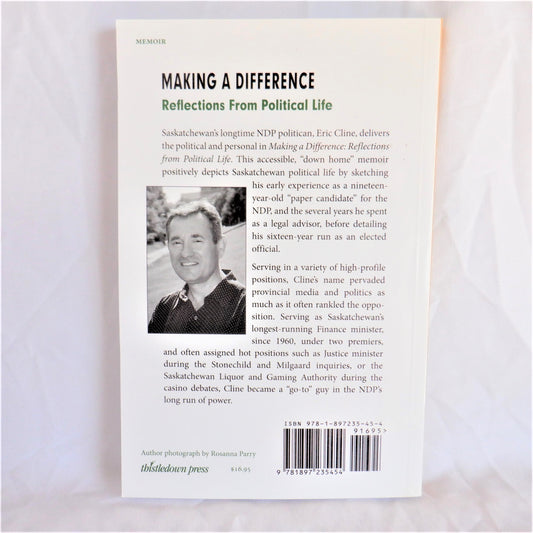 MAKING A DIFFERENCE, Reflections from Political Life, by Eric Cline (1st Ed. SIGNED)