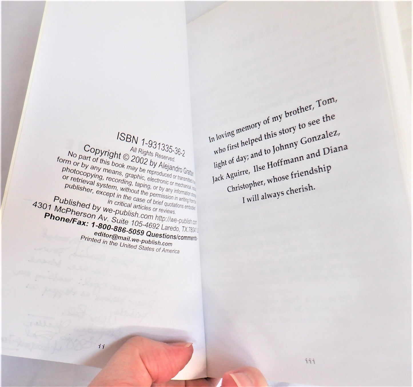 ONLY ONCE IN A LIFETIME, A New Novel by Alejandro Grattan (1st Ed. SIGNED)