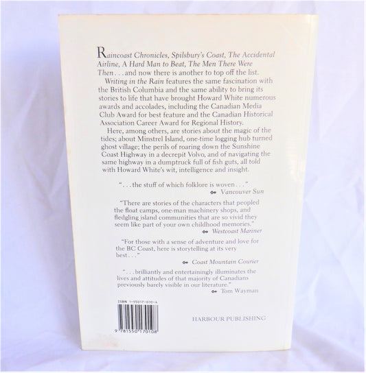 WRITING IN THE RAIN, Award-Winning Short Stories by Howard White (1st Ed. SIGNED)
