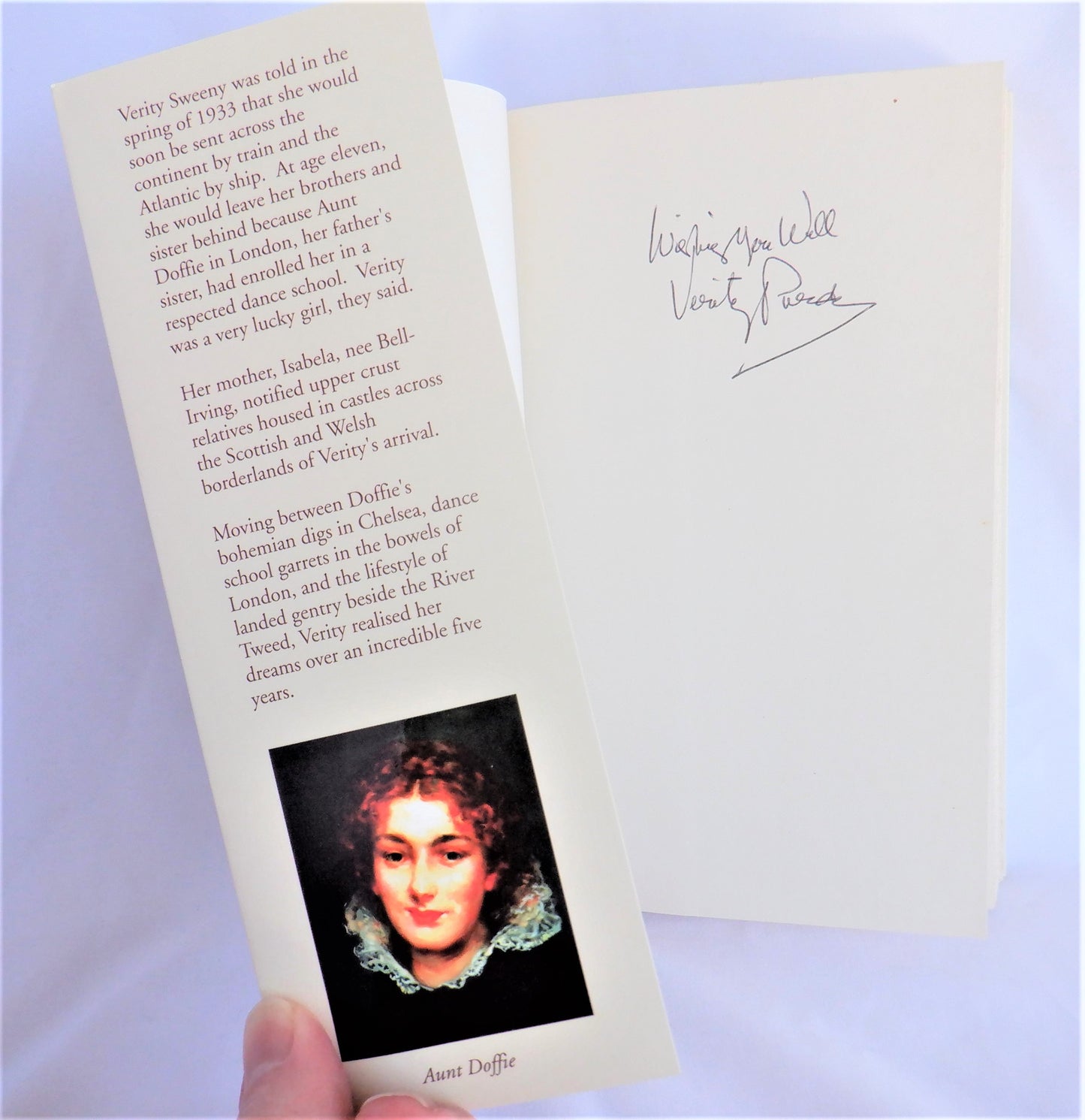 THE LUCKIEST GIRL IN THE WORLD, A Memoir by Verity Sweeny Purdy (1st Ed. SIGNED)