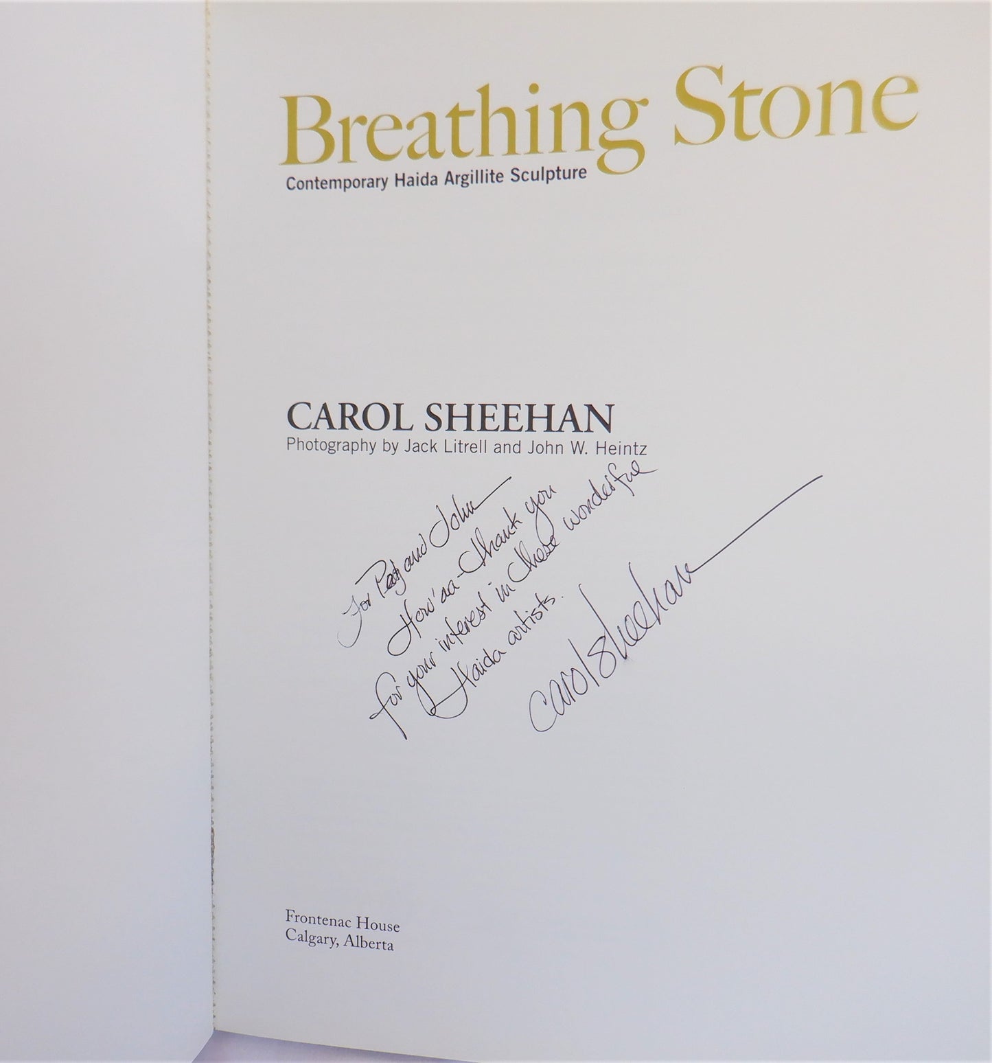 BREATHING STONE, Contemporary Haida Argillite Sculpture, by Carol Sheehan (1st Ed. SIGNED)