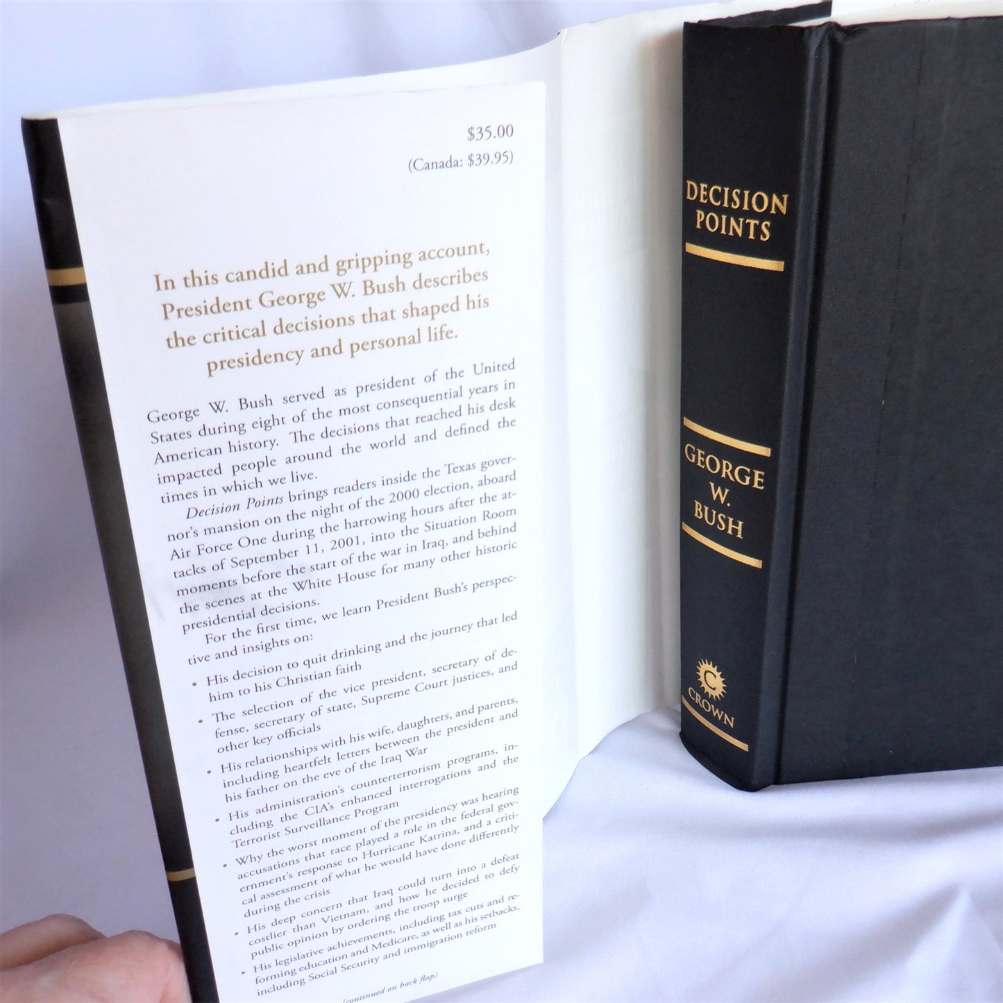 DECISION POINTS, A Presidential Autobiography from George W. Bush (1st Ed. SIGNED)