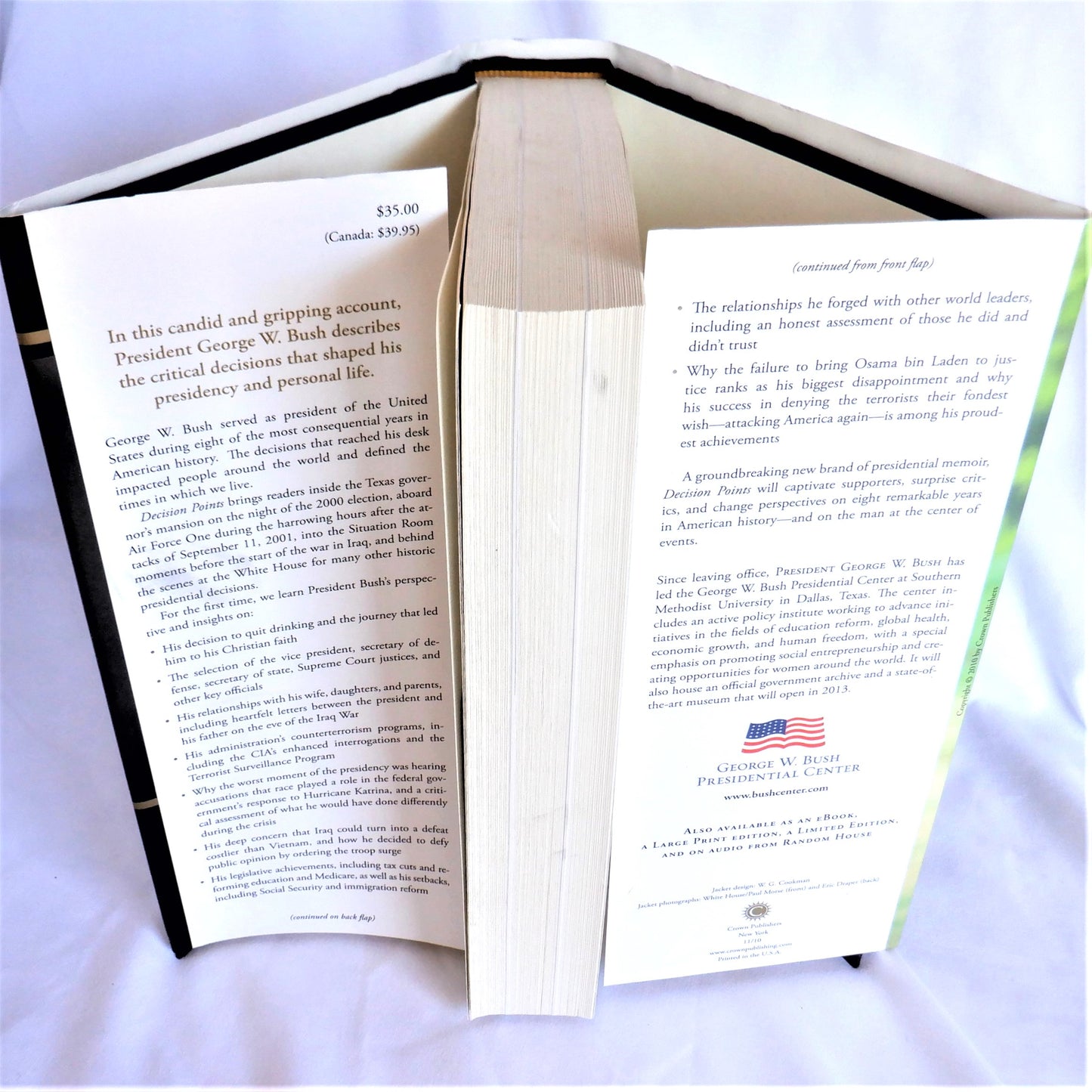 DECISION POINTS, A Presidential Autobiography from George W. Bush (1st Ed. SIGNED)