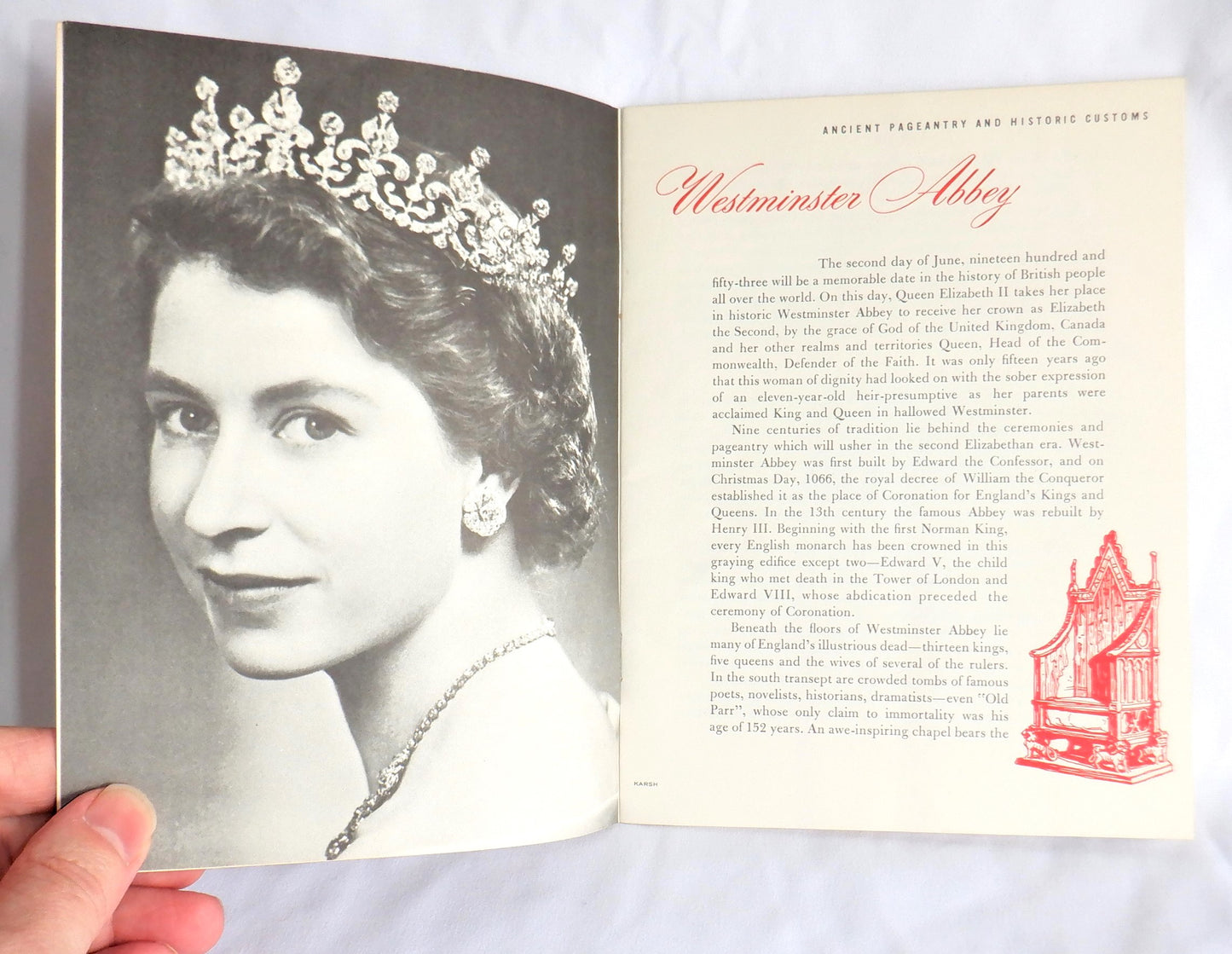 THE CORONATION OF OUR QUEEN, A Souvenir Booklet by Crosby's Jewellers, Courtenay, BC., 1953