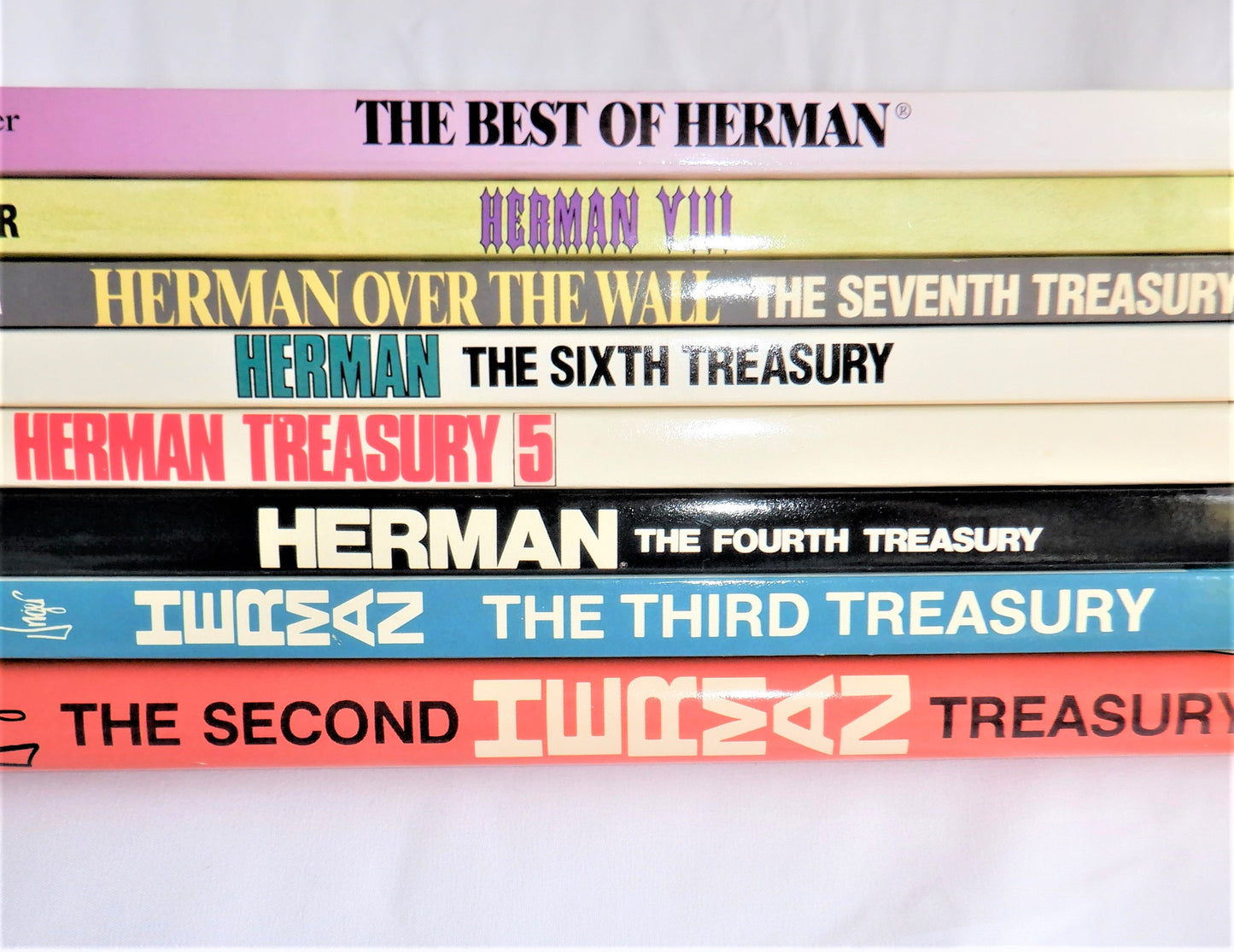 HERMAN TREASURY BOOK SET: VOLUMES 2 Thru 8, and THE BEST OF HERMAN, by Jim Unger, 1980