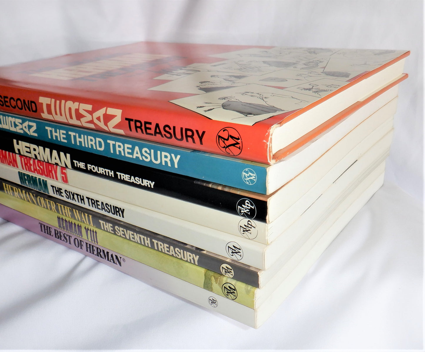 HERMAN TREASURY BOOK SET: VOLUMES 2 Thru 8, and THE BEST OF HERMAN, by Jim Unger, 1980