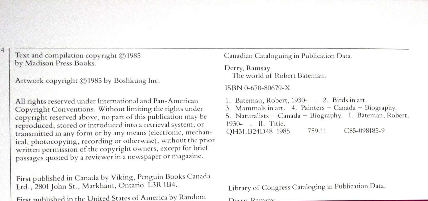 THE WORLD OF ROBERT BATEMAN, Text by Ramsay Derry (1st Ed. SIGNED)
