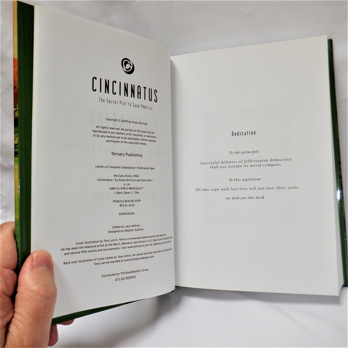 CINCINNATUS…The Secret Plot to Save America, by Rusty McClure & David Stern (1st Ed. SIGNED)