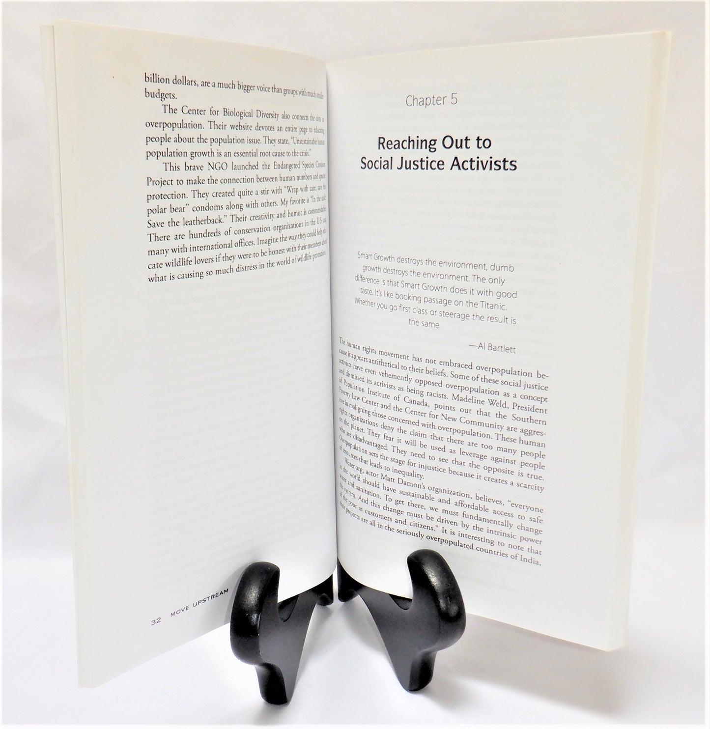 MOVE UPSTREAM, A Call to Solve Overpopulation, by Karen I. Shragg (1st Ed. SIGNED)