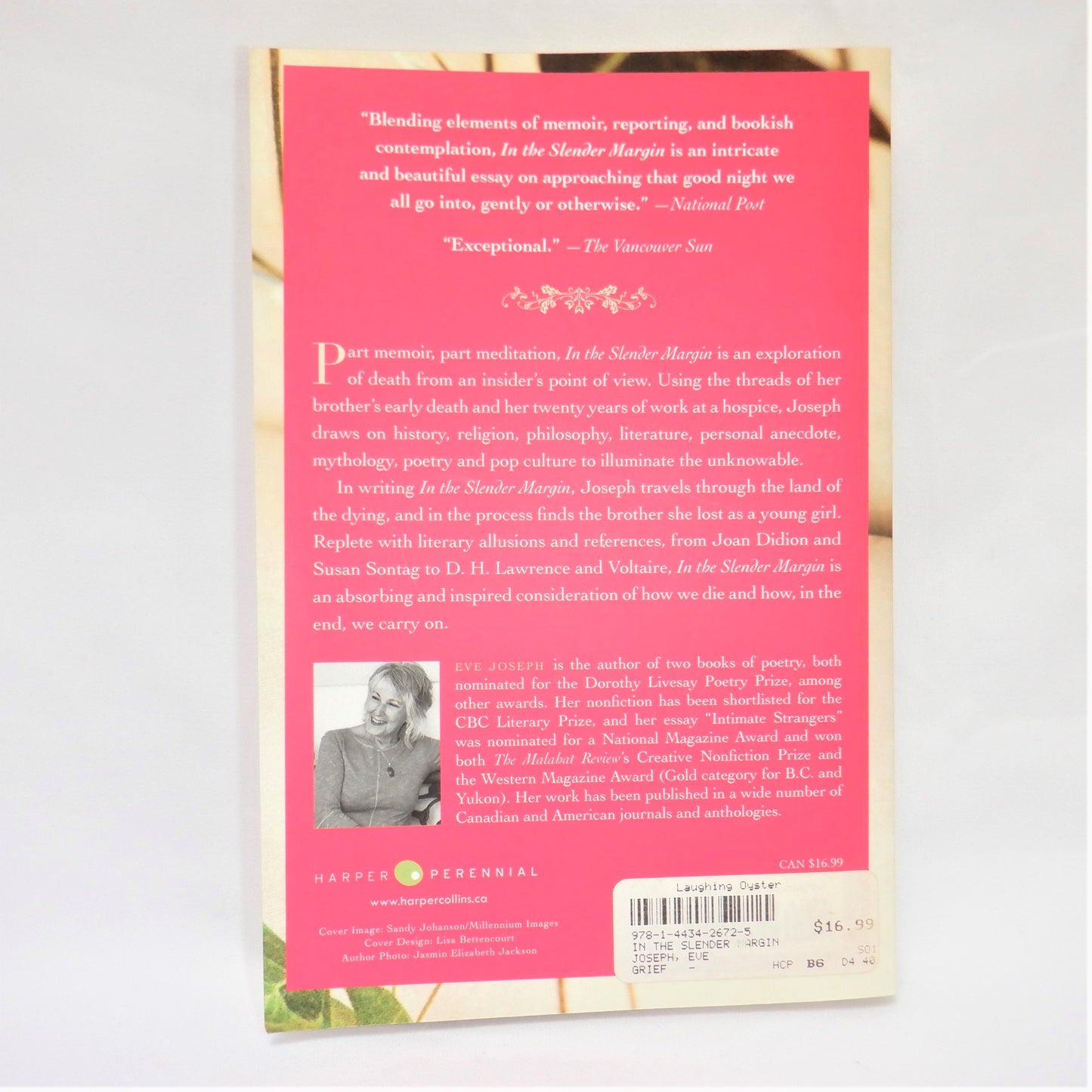 THE SLENDER MARGIN, A Memoir by Eve Joseph (1st Ed. SIGNED)
