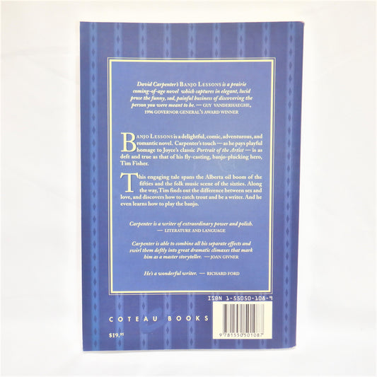 BANJO LESSONS: A Praire Coming-of-Age Novel by David Carpenter (1st Ed. SIGNED)