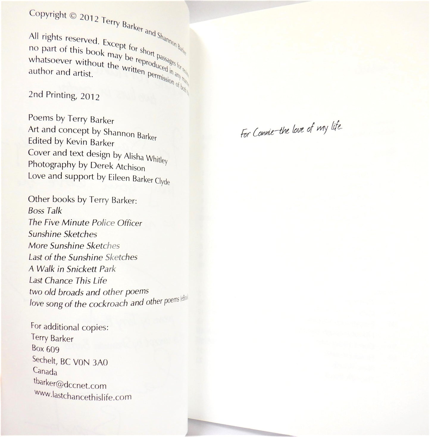 A FINE ROMANCE, TWO LIVES IN POETRY, Poems by Terry Barker & Art by Shannon Barker (1st Ed. SIGNED)