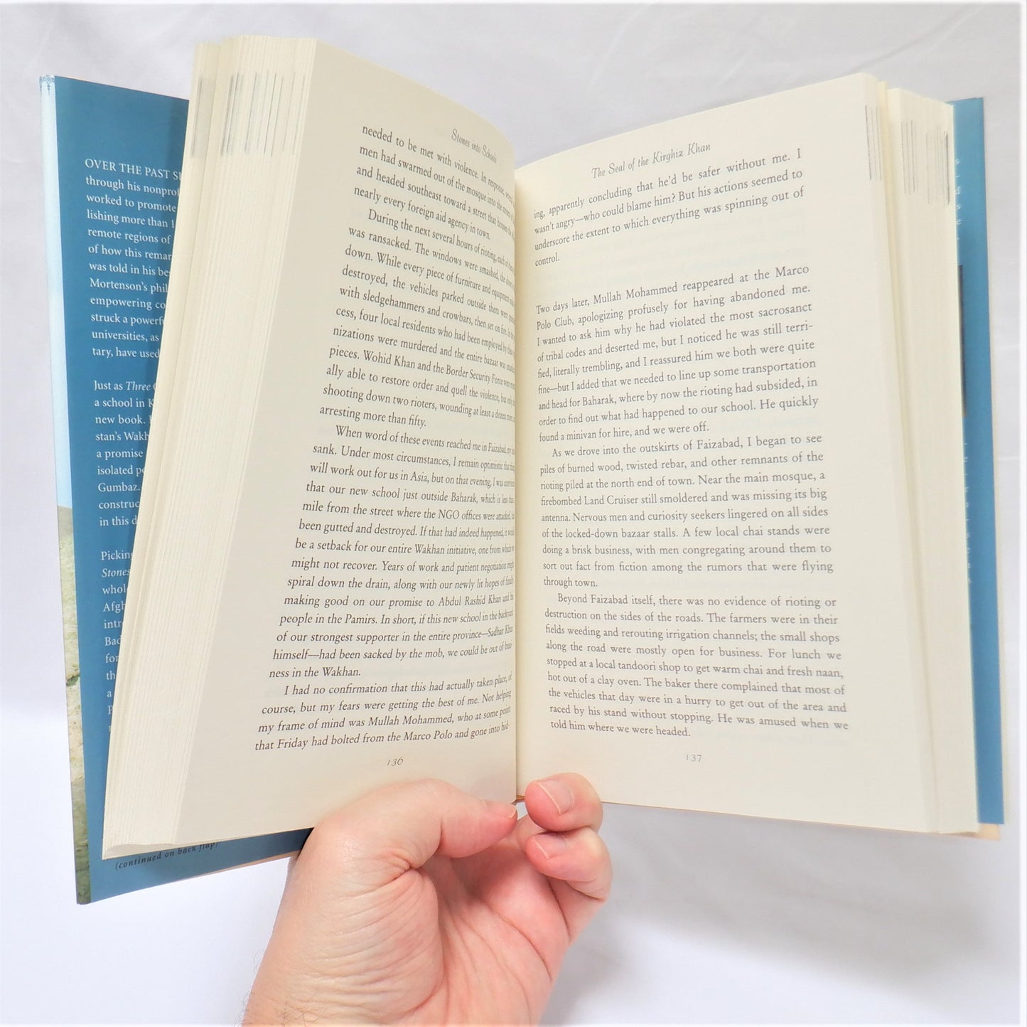 STONES INTO SCHOOLS, Promoting Peace With Books, Not Bombs, by Greg Mortenson (1st Ed. SIGNED)