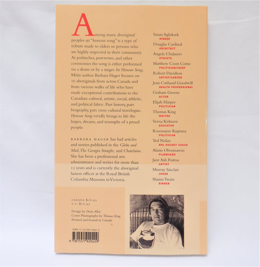 HONOUR SONG, A Tribute by Barbara Hager (1st Ed. SIGNED)