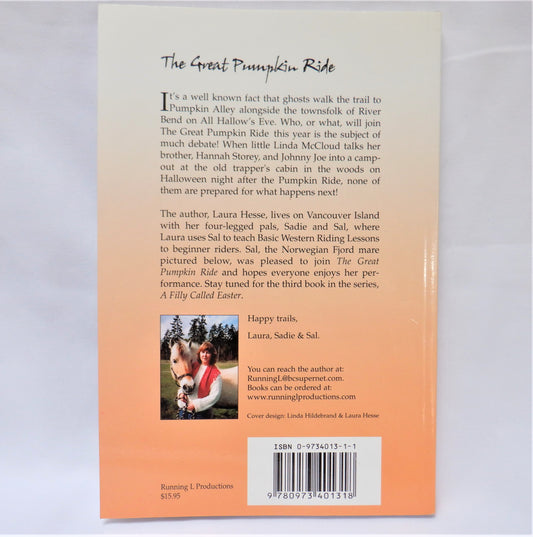 THE GREAT PUMPKIN RIDE, A Young Reader's Novel by Laura Hesse (1st Ed. SIGNED)