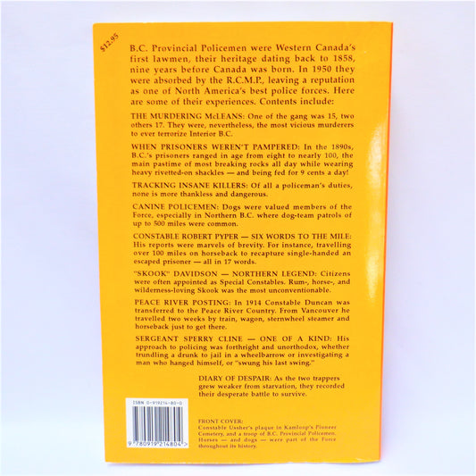 B.C. PROVINCIAL POLICE STORIES: Volume Three by Cecil Clark (1993 1st Ed.)