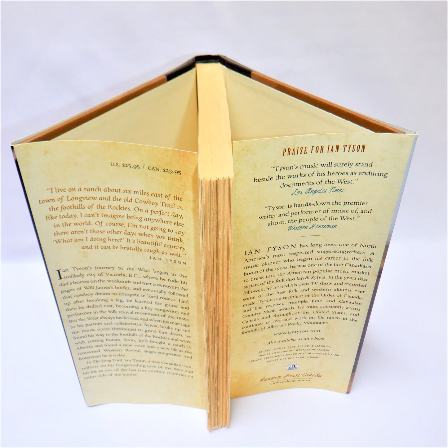THE LONG TRAIL, MY LIFE IN THE WEST, by Ian Tyson (2010 1st Ed.)