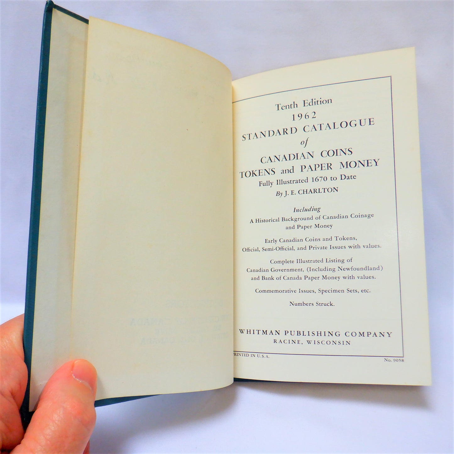 STANDARD CATALOGUE OF CANADIAN COINS, TOKENS and PAPER MONEY, by J.E. Charlton, Tenth Edition 1962