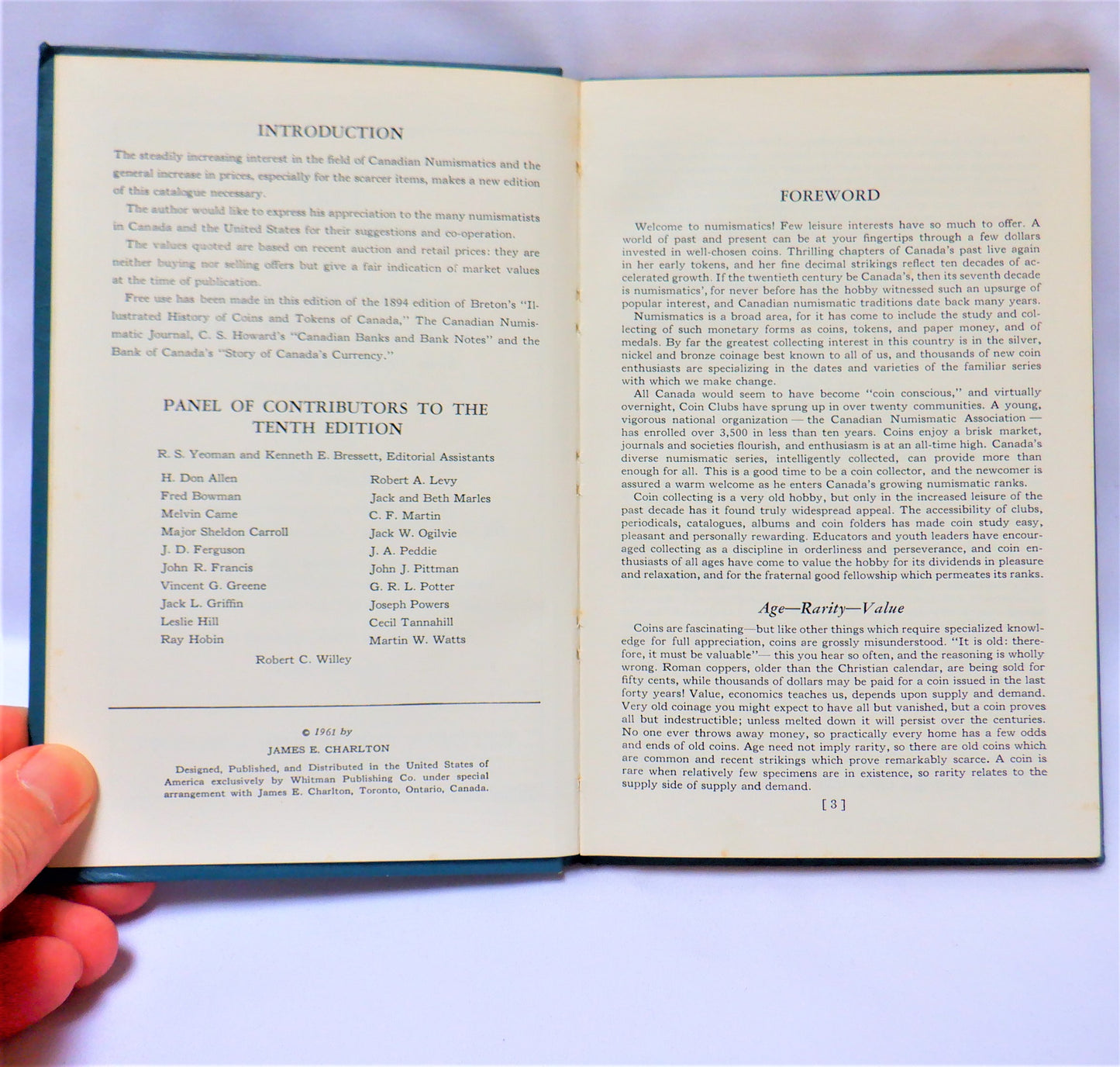 STANDARD CATALOGUE OF CANADIAN COINS, TOKENS and PAPER MONEY, by J.E. Charlton, Tenth Edition 1962